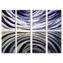 Hand-painted Oil Painting Abstract Oversized Wide - Set of 4