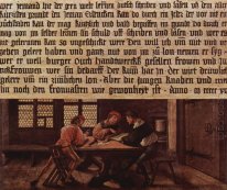 Un insegnante di scuola Spiegare il significato di una lettera p
