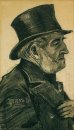 Um homem Almshouse em um chapéu alto 1882