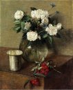 Blanche roses et des cerises 1865