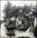 Costruzione, Alberi, Pittura River-Cinese