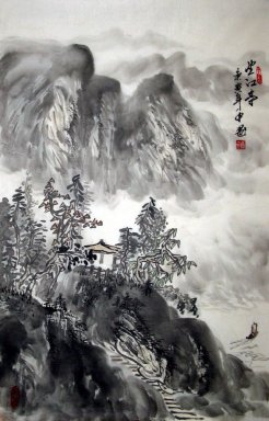 Montanhas e água - pintura chinesa