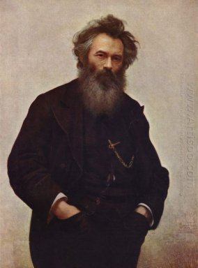 Retrato do pintor Ivan Shishkin 1880