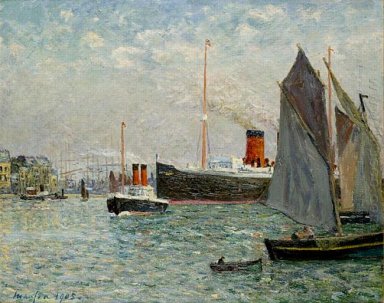Der Transatlantische Verlassen des Hafens 1905