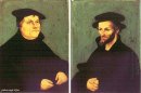 Retratos de Martín Lutero y Philipp Melanchthon 1543