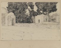 Baksidan av moskén av Omar 1889