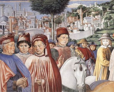 San Agustín de partir hacia Milán Detalle 1465