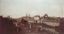 Vue de Dresde The Dresden Fortifications Moat avec un pont Soyez