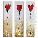 Hand-painted Oil Painting Abstract Oversized Tall - Set of 3