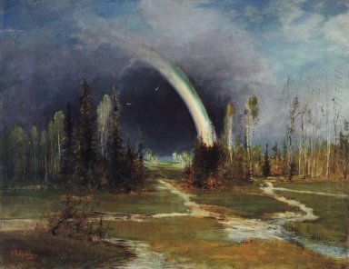 landskap med en regnbåge 1881