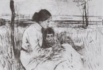 Les enfants de l'artiste Olga et Anton Serov 1906