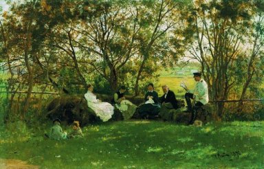 Sur un banc Turf 1876