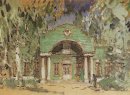Le Larin Garden de Sketch Of Set Pour Opéra de P Tchaikovsky 190