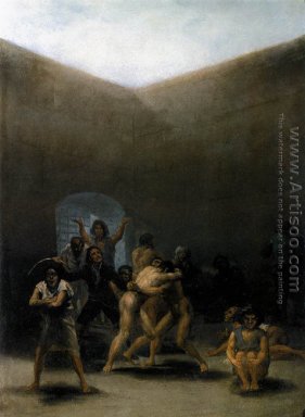 La cour d\'une maison de fous