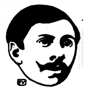 Ritratto dello scrittore francese Paul Adam 1896