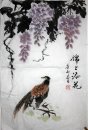 Faisão e flores - pintura chinesa