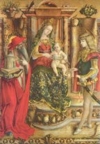 На троне Мадонна, Святой Иероним и Святого Себастьяна