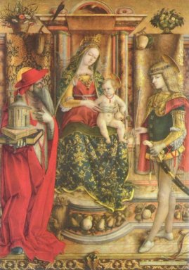 Enthroned Madonna, San Jerónimo y San Sebastián