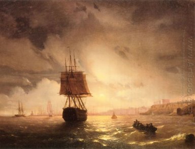 Der Hafen in Odessa am Schwarzen Meer 1852