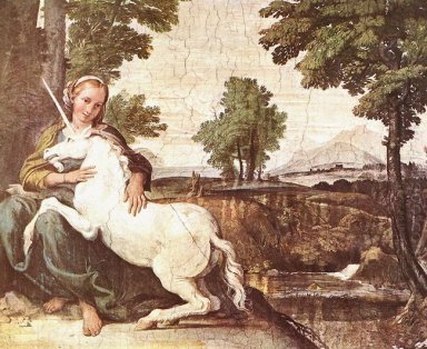 Maagd en unicorn een maagd met een unicorn 1605