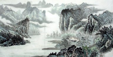 Berg och vatten - kinesisk målning