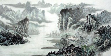 Bergen en water - Chinees schilderij