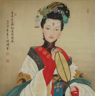 Beautiful Lady - Lukisan Cina