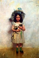 Girl with Cats