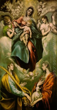 La Vergine e il Bambino con San Martina e St Agnes (particolare)