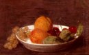 Un plato de fruta 1870
