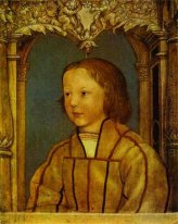 Porträtt av en pojke med blont hår