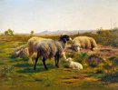 Las ovejas y un cordero