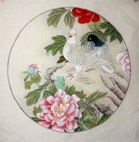 Pájaros y flores - Pintura china