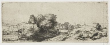 Landschaft mit einem Fischer 1652