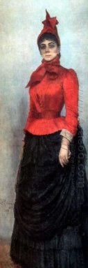 Porträt von Baroness Varvara Ikskul Von Hildenbandt 1889