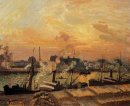 bateaux coucher du soleil rouen 1898