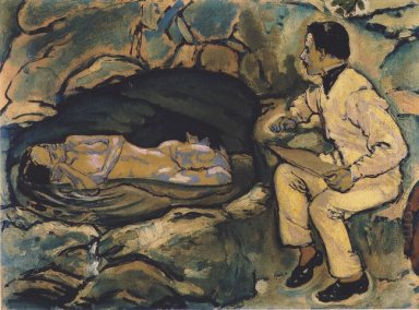 Autoportrait avec la sirène 1914