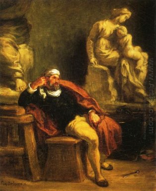 Michelangelo In Zijn Studio 1850