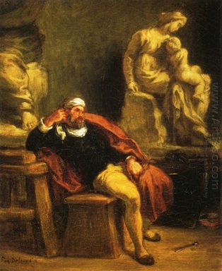 Michelangelo nel suo studio 1850