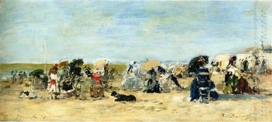 Plage de Trouville Scène 1874