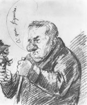 Portret karikatuur van Giacomo Quarenghi 1814