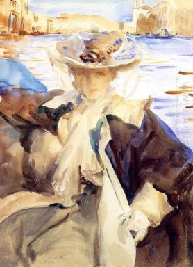 Jane De Glehn en una góndola 1904