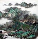 A Courtyard in the Mountain - Chinese Painting