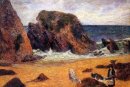 vaches sur le bord de mer 1886