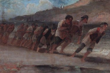 Barge vervoerders op de wolga 1871