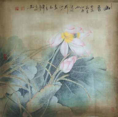 Lotus Chinees schilderij