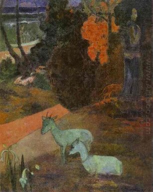 Landschaft mit zwei Ziegen 1897