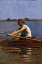 John Biglin dans un skiff