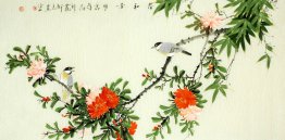 Pássaros & flores - pintura chinesa