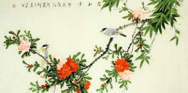 Birds & Flowers - Pittura cinese